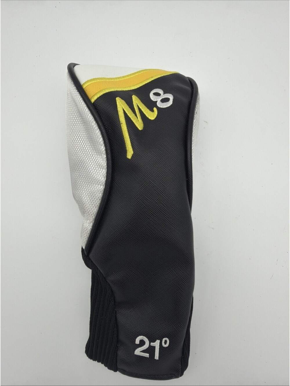 Precept M8 21° Hybrid Headcover Black White Yellow Golf Club Cover
